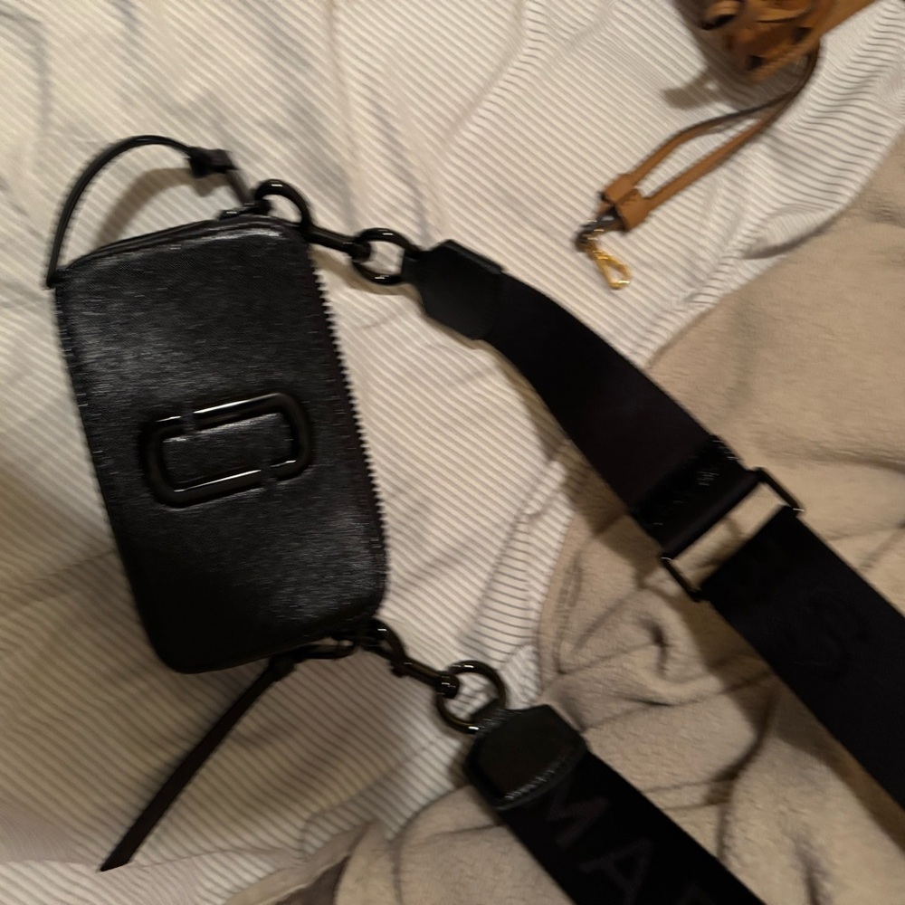 Black Crossbody Bag with Strap